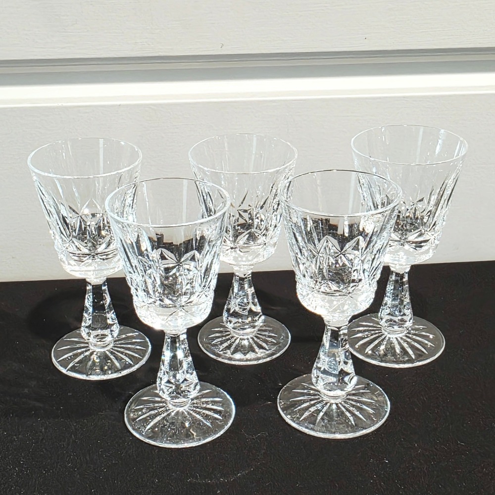 Waterford Crystal Lismore Kyle Wine Glasses Set of 5 Port Cordial‎ Sherry